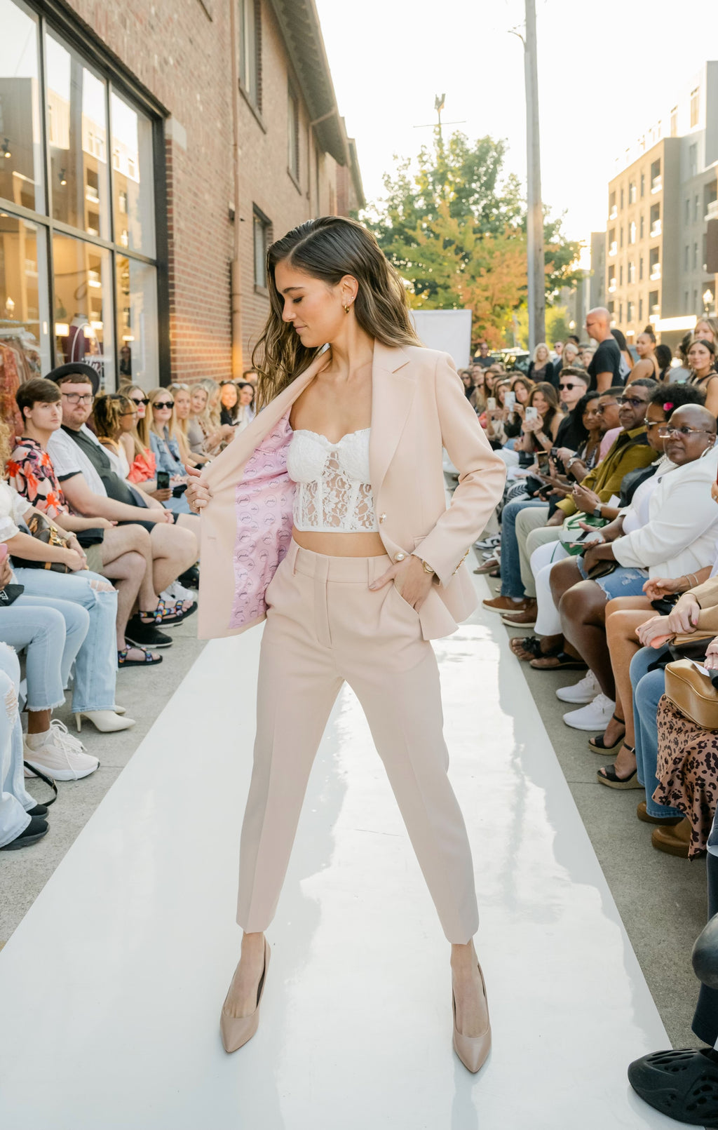 Jolie Blush Pink Feminine Cut Premium Suit Pursuit