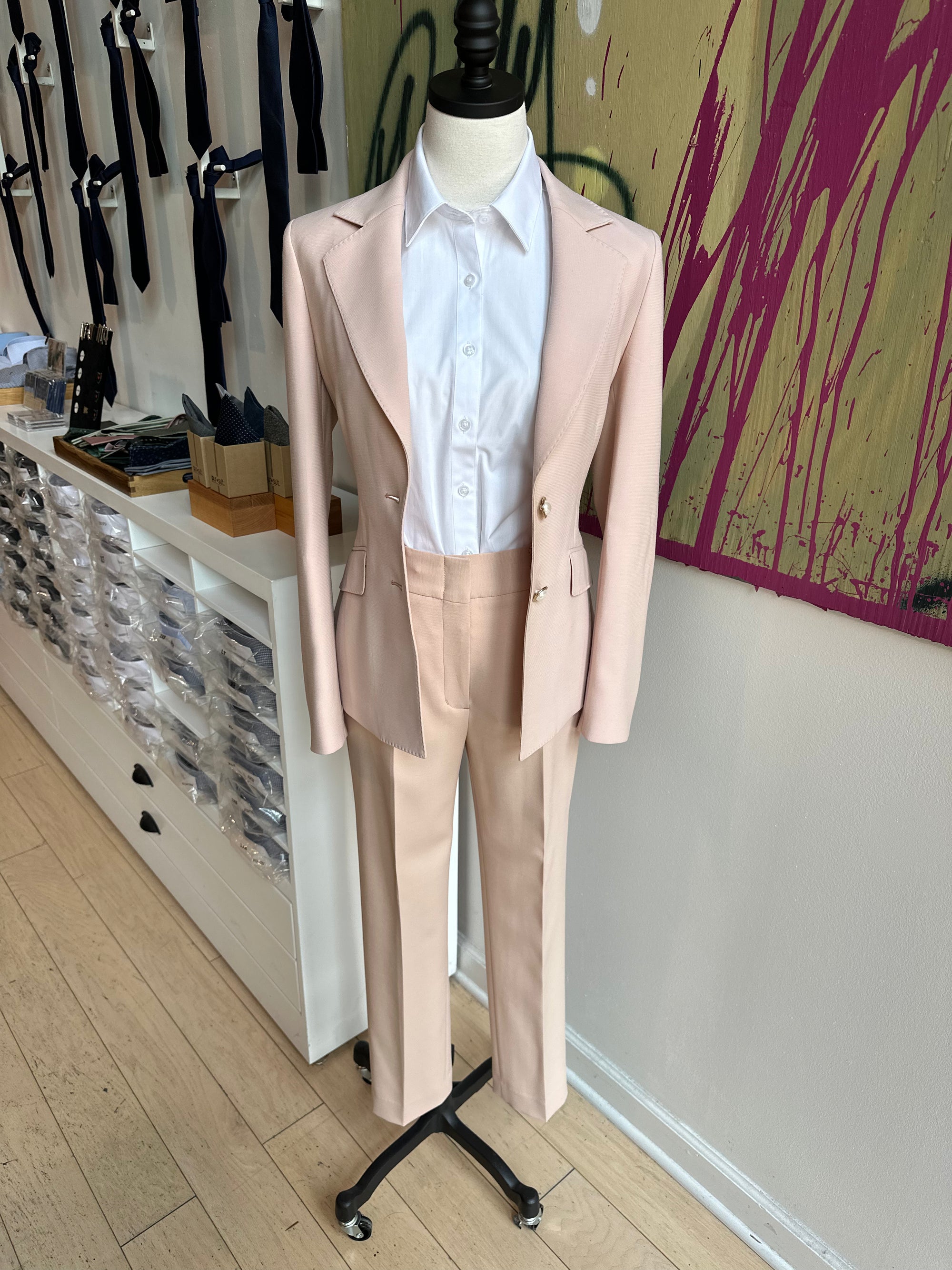 Jolie Blush Pink Feminine Cut Premium Suit Pants 4 Jolie Blush Pink Feminine Cut Premium Suit Pants 4