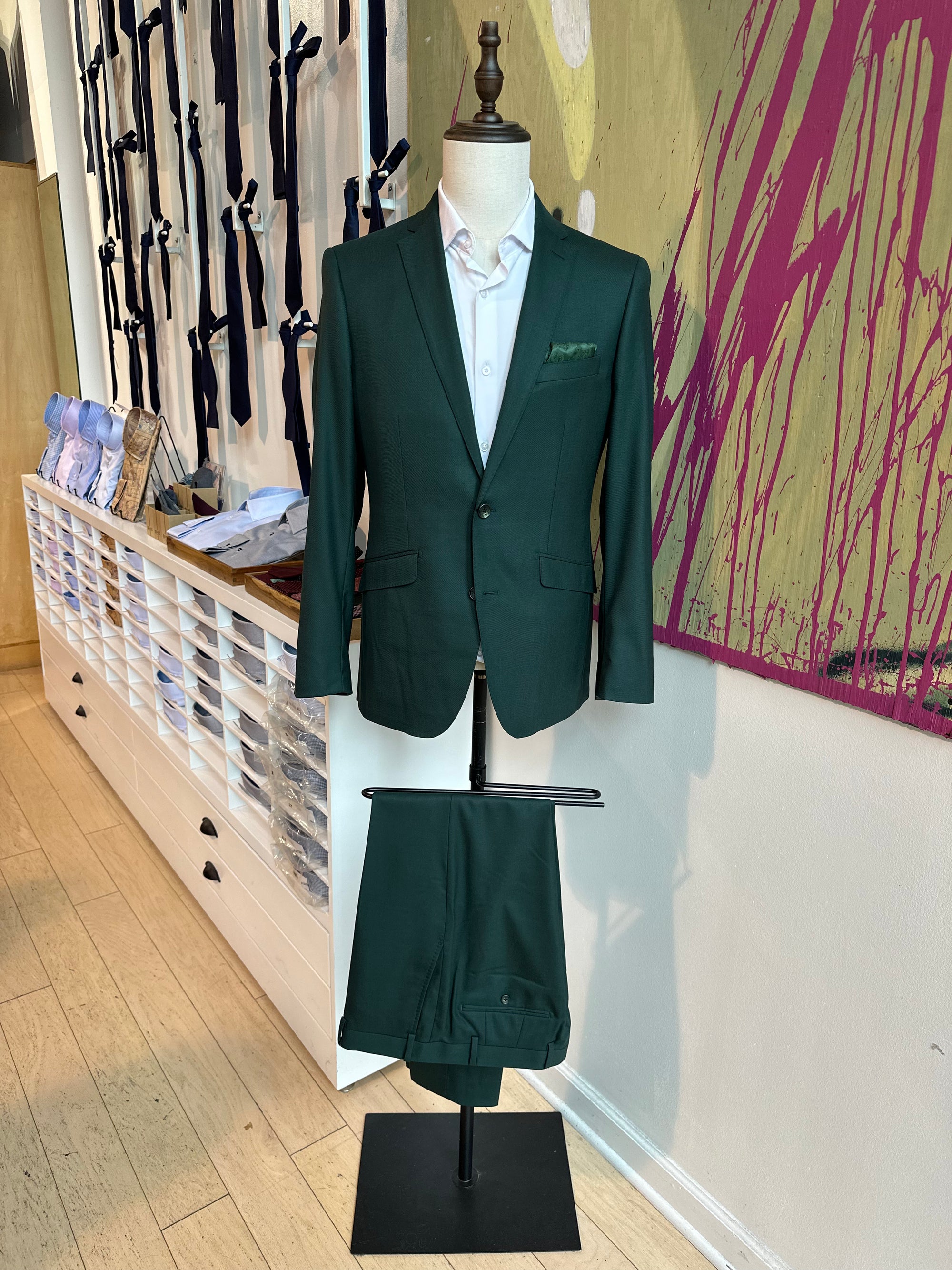 Hunter Green Stretch Suit Pants 36 Hunter Green Stretch Suit Pants 36