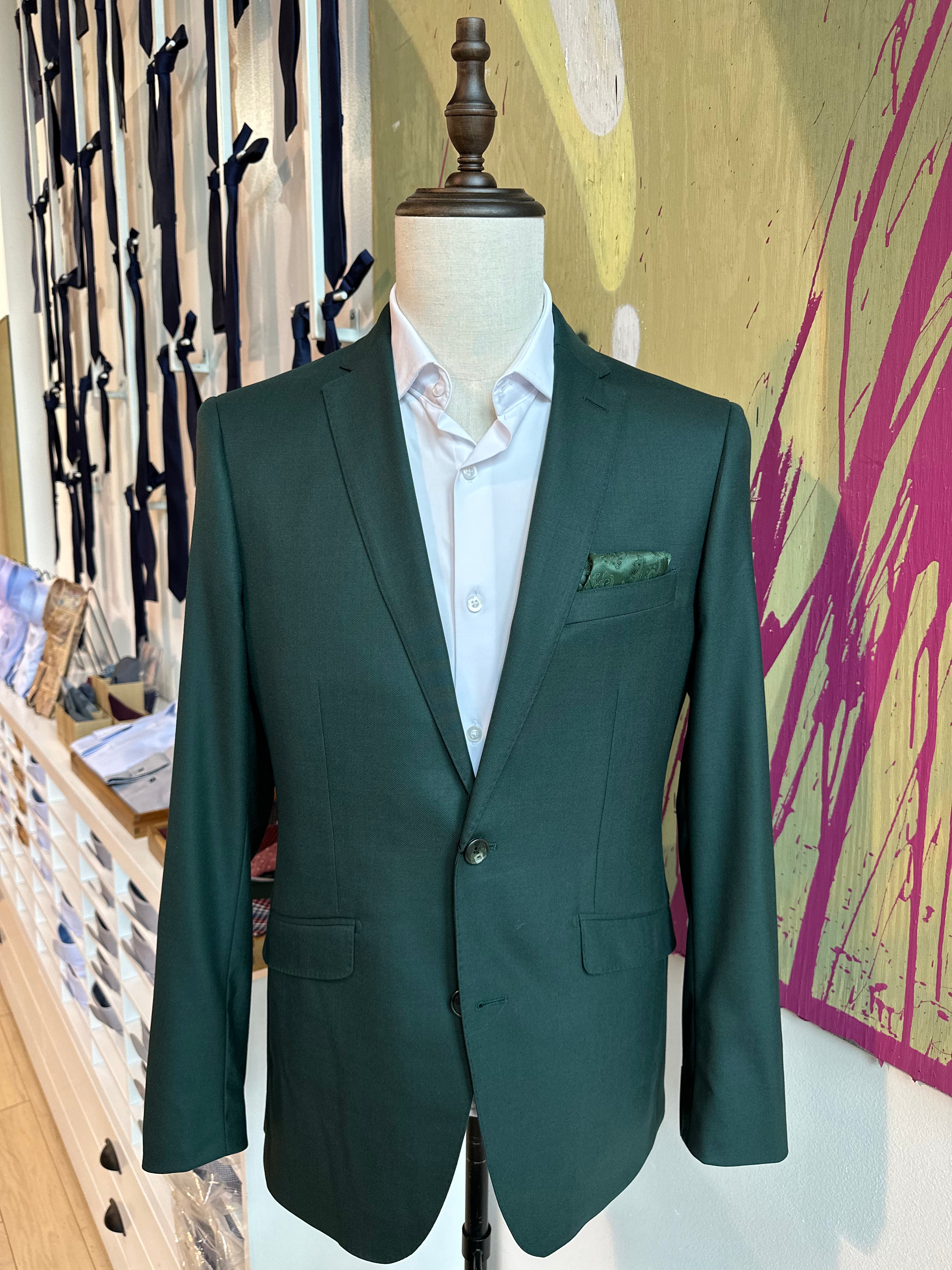 white christmas dresses Hunter Green Stretch Suit Coat 44r