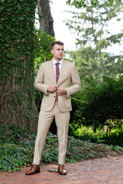 Tan Stretch Suit Pants 40 Tan Stretch Suit Pants 40