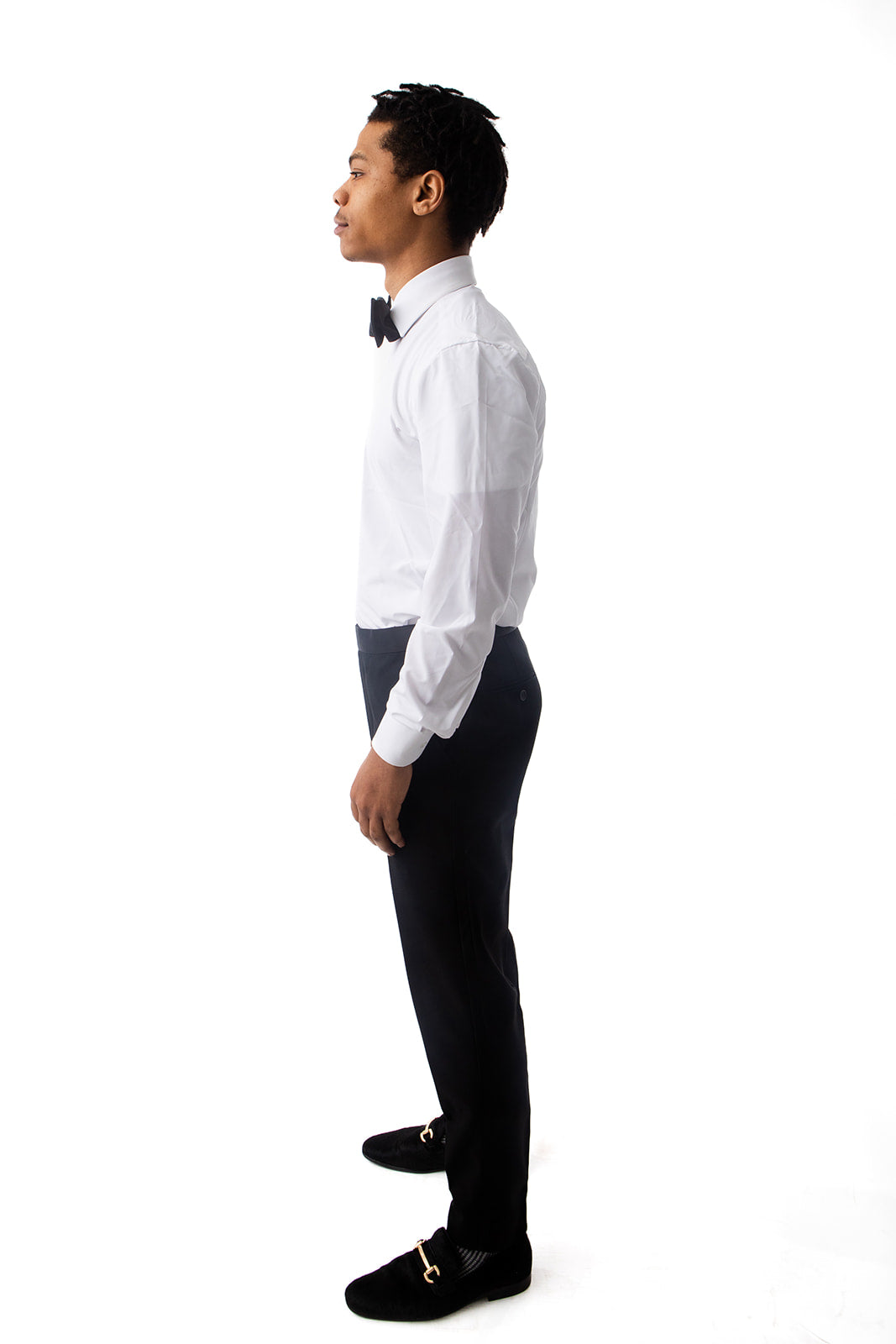 Portrait of startup businessman in a white shirt with a black tie standing  in front of gray wall outside 12534555 Stock Photo at Vecteezy